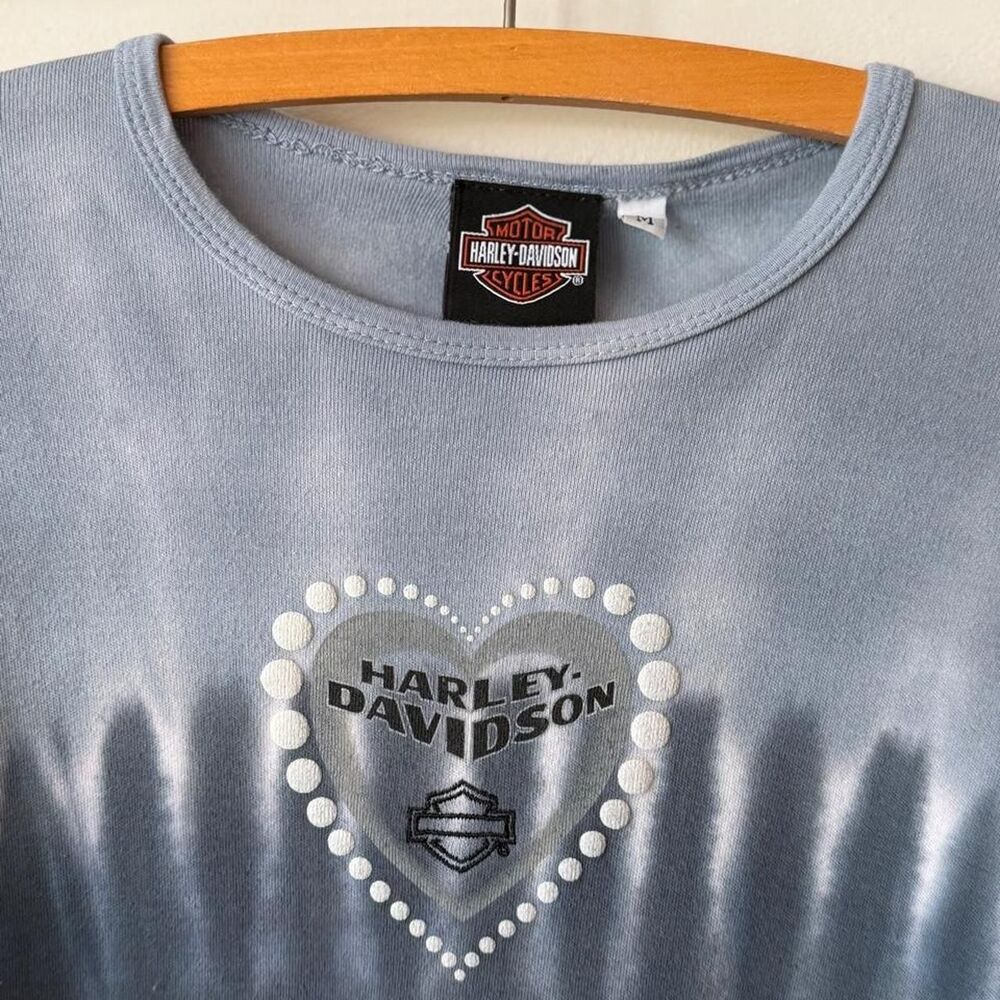 Y2K Harley Davidson dip dye crop top